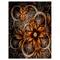 Designart - Dark Orange Digital Art Fractal Flower - Floral Canvas Art Print